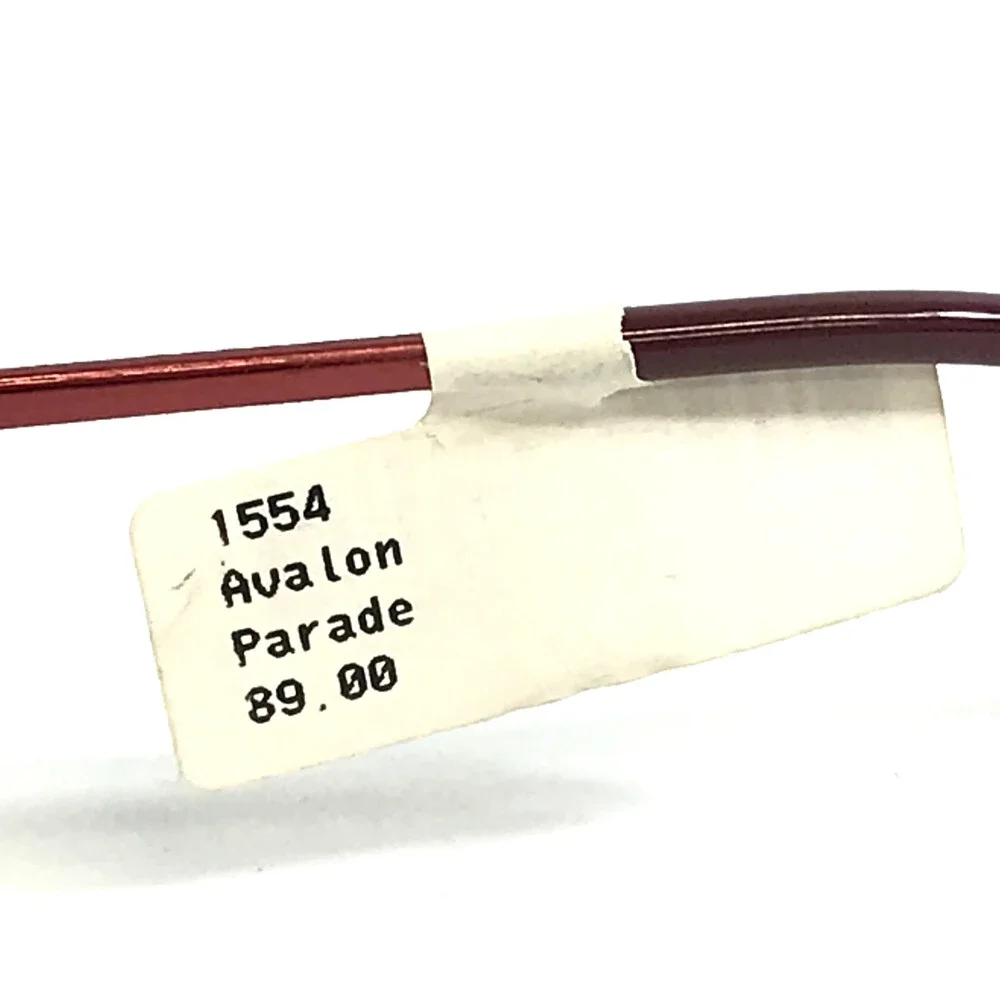 Parade Eyeglasses Frames 1554 WINE Red Rectangle Wire Rim 55-16-135